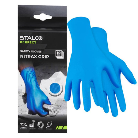 Rękawice nitrylowe 5par NITRAX GRIP PERFECT STALCO