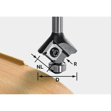 Frez do zaokrągleń z płytkami wymiennymi S8 HW R3 D28 KL12,7 MFK 499808 FESTOOL