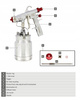 Pistolet malarski turbina HVLP powietrzny EOLE T5 + HV230 EUROMAIR
