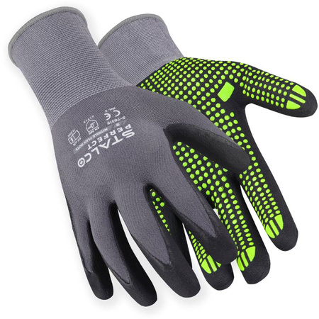 Rękawice nylonowe NITRILE FLEX DOTS PERFECT STALCO